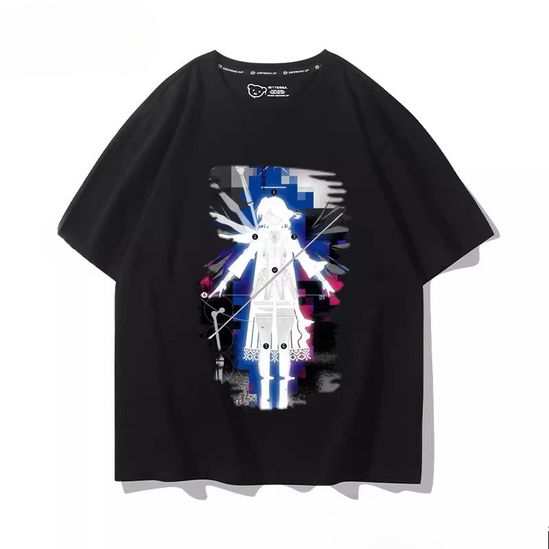 Popular Anime Merchandise - อะนิเมะอาร์คไนท์สกราฟิกเสื้อยืดเคป๊อปแฟชั่นผู้ชายผู้หญิงยอดนิยมเสื้อยืดผ้าฝ้าย 100% เสื้อยืดโอเวอร์ไซส์สตรีทแวร์